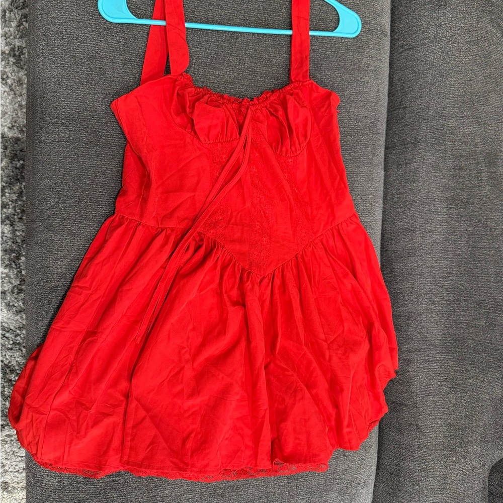 Vibrant Red Sleeveless Dress